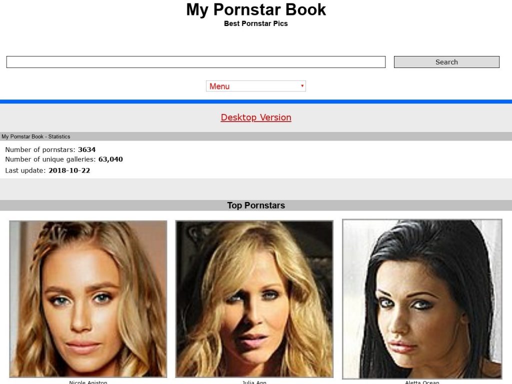 My Porno Stars Book