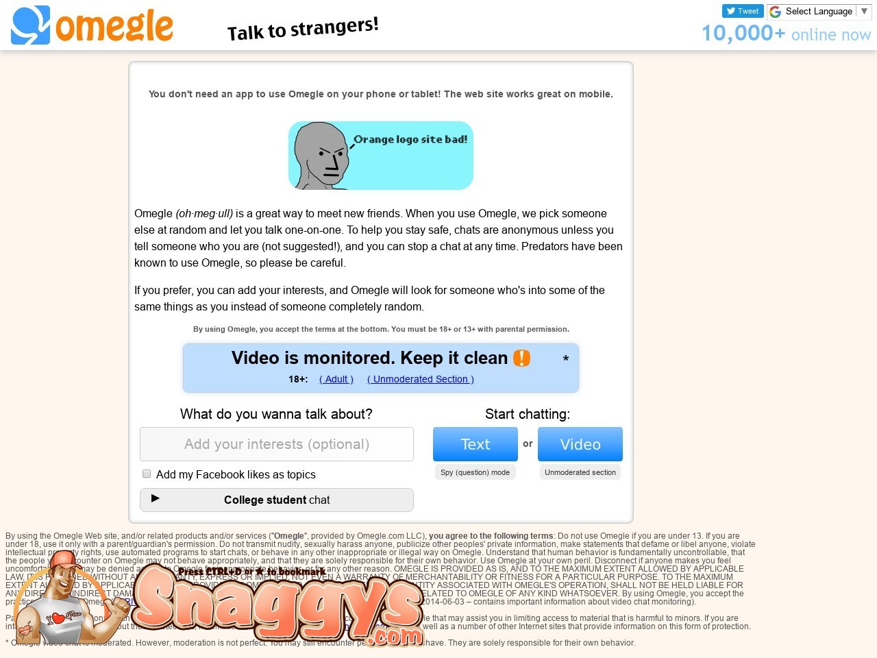 Omegle unmoderated link